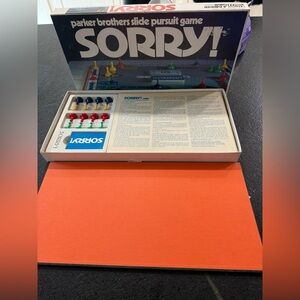 Vintage 1972 Parker Brothers Sorry! Slide Pursuit Game – Complete